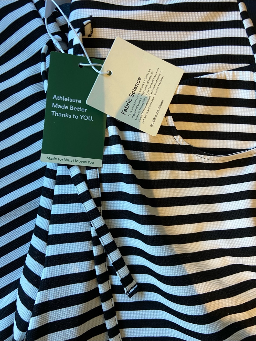 HALARA Black & White Striped Flare Pants Women’s Size Medium NWT - Picture 3 of 5